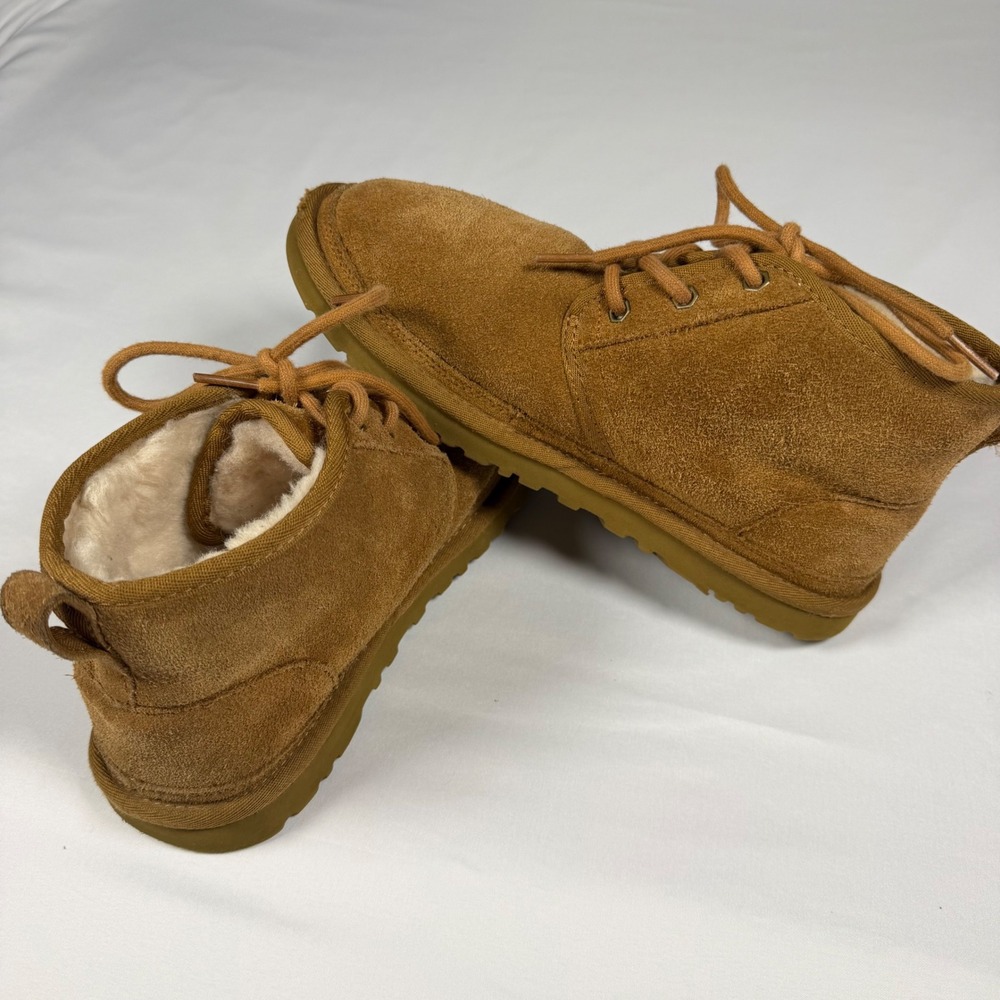 UGG Neumel Chestnut Suede Lace Up Chukka Boots 3236 Mens Size 7 Womens 9 - Picture 6 of 8